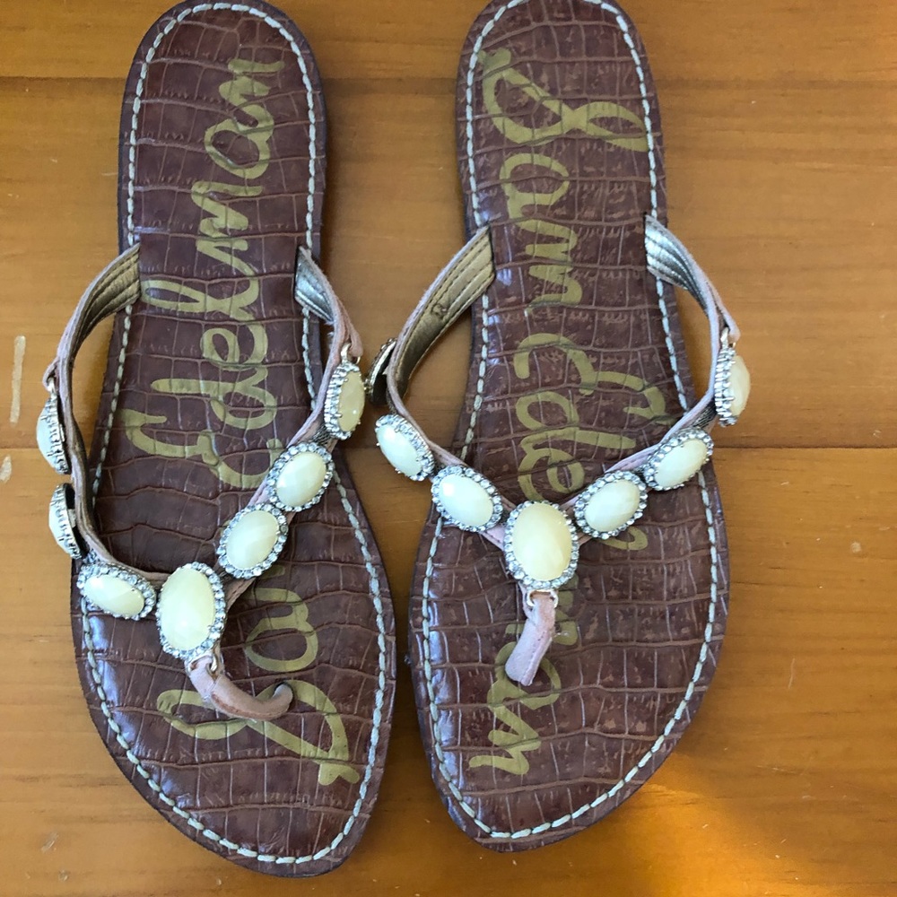 Sam Edelman bedazzled flip flops